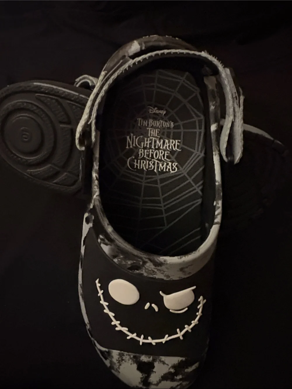 The Nightmare Before Christmas Jack Skellington Black & Gray Clog Sandals